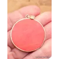 Pendentif tibétain Om sur fond rouge - Pendentifs tibétains bouddhistes