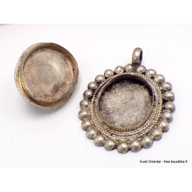 Bijou tibétain pendentif Ghau pierre naturelle Bijoux tibetains bouddhistes 2668.5