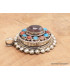 Bijou tibétain pendentif Ghau pierre naturelle Bijoux tibetains bouddhistes 2668.5