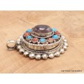 Bijou tibétain pendentif Ghau pierre naturelle Bijoux tibetains bouddhistes 2668.5