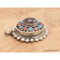 Bijou tibétain pendentif Ghau pierre naturelle - Bijoux tibetains bouddhistes