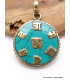 Pendentif tibétain réversible Dorje Mantra Bijoux tibetains bouddhistes BHP104