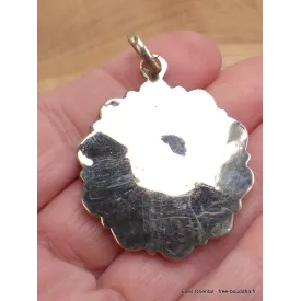 Pendentif tibétain fleur Om Tibétain - Pendentifs tibétains bouddhistes