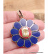 Pendentif tibétain fleur Kalachakra Bijoux tibetains bouddhistes ref 35.6