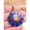 Pendentif tibétain fleur Kalachakra - Pendentifs tibétains bouddhistes