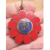 Bijou tibétain fleur imitation corail Bijoux tibetains bouddhistes ref 35.2