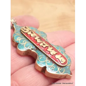 Bijou tibétain Dordje bouddhiste imitation pierre - Pendentifs tibétains bouddhistes