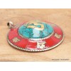 Pendentif tibétain bouddhiste turquoise corail Om Bijoux tibetains bouddhistes BHP46.1