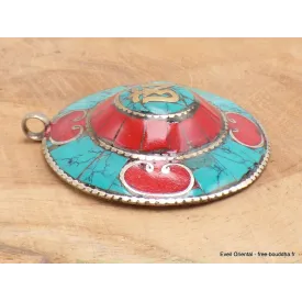 Gros pendentif tibétain double dordjé - Pendentifs tibétains bouddhistes