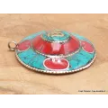 Gros pendentif tibétain double dordjé - Pendentifs tibétains bouddhistes