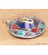 Gros pendentif tibétain Om éclats de pierres Bijoux tibetains bouddhistes BHP46.5