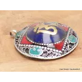 Gros pendentif tibétain Om éclats de pierres - Pendentifs tibétains bouddhistes