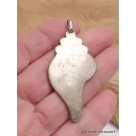 Conque tibétaine en pierres fantaisie - Pendentifs tibétains bouddhistes