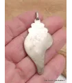 Conque tibétaine en pierres fantaisie - Pendentifs tibétains bouddhistes