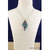 Conque tibétaine pendentif couleur corail Bijoux tibetains bouddhistes ET1.15