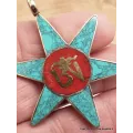 Pendentif tibétain avec symbole bouddhiste Om - Pendentifs tibétains bouddhistes