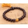 Bracelet tibétain mala bois de rose et ambre Bracelets tibétains bouddhistes BM1