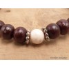 Bracelet mala tibétain Bois de rose corail Bracelets tibétains bouddhistes BM2