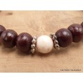 Bracelet mala tibétain Bois de rose corail Bracelets tibétains bouddhistes BM2