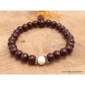 Bracelet mala tibétain Bois de rose corail Bracelets tibétains bouddhistes BM2