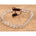 Bracelet tibétaine mala en Cristal de Roche facetté - Bracelets tibétains bouddhistes