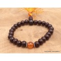 Bracelet tibétain BOIS DE ROSE CORNALINE Bracelets tibétains bouddhistes BM3