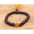 Bracelet tibétain BOIS DE ROSE CORNALINE - Bracelets tibétains bouddhistes