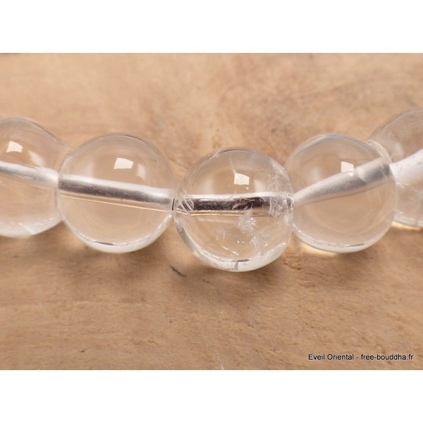 Bracelet tibétain Cristal de Roche facetté Bracelets tibétains bouddhistes BM13
