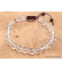 Bracelet tibétain Cristal de Roche facetté Bracelets tibétains bouddhistes BM13