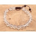 Bracelet tibétain Cristal de Roche facetté Bracelets tibétains bouddhistes BM13