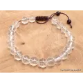 Bracelet tibétain Cristal de Roche cabochon - Bracelets tibétains bouddhistes