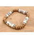 Bracelet tibétain graines de lotus et os Bracelets tibétains bouddhistes ref 93