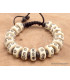 Bracelet tibétain Os de buffle blanc sculpté Bracelets tibétains bouddhistes BRTIB7