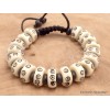 Bracelet tibétain Os de buffle blanc sculpté Bracelets tibétains bouddhistes BRTIB7
