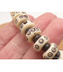Bracelet tibétain Os de buffle blanc sculpté Bracelets tibétains bouddhistes BRTIB7