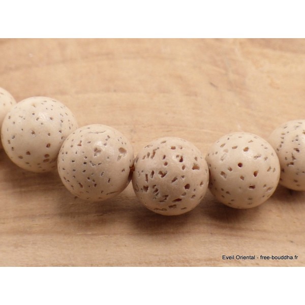 Bracelet tibétain mala Graines de Lotus blanc Bracelet Mala tibétain BM14.2