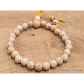 Bracelet tibétain mala Graines de Lotus blanc Bracelet Mala tibétain BM14.2