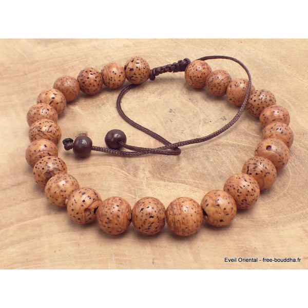 Bracelet tibétain mala vraies Graines de Lotus brun Bracelets tibétains bouddhistes BM14