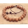 Bracelet tibétain mala vraies Graines de Lotus brun Bracelets tibétains bouddhistes BM14