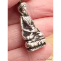 Porte-clé Bouddha en métal blanc, origine Népal - Artisanat tibétain bouddhiste