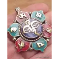 Pendentif tibétain Fleur Yeux du Bouddha - Pendentifs tibétains bouddhistes