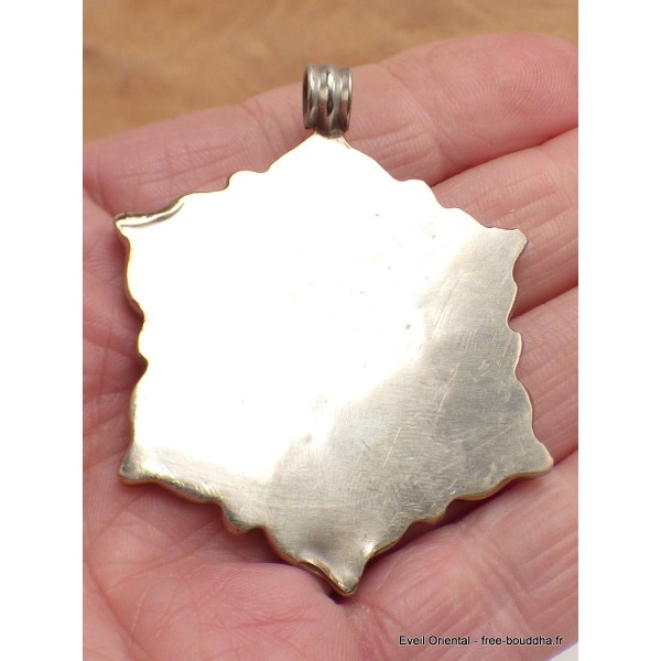 Pendentif tibétain Fleur Yeux du Bouddha Bijoux tibetains bouddhistes FC4