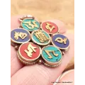 Bijou tibétain pendentif Kalachakra et mantra - Pendentifs tibétains bouddhistes