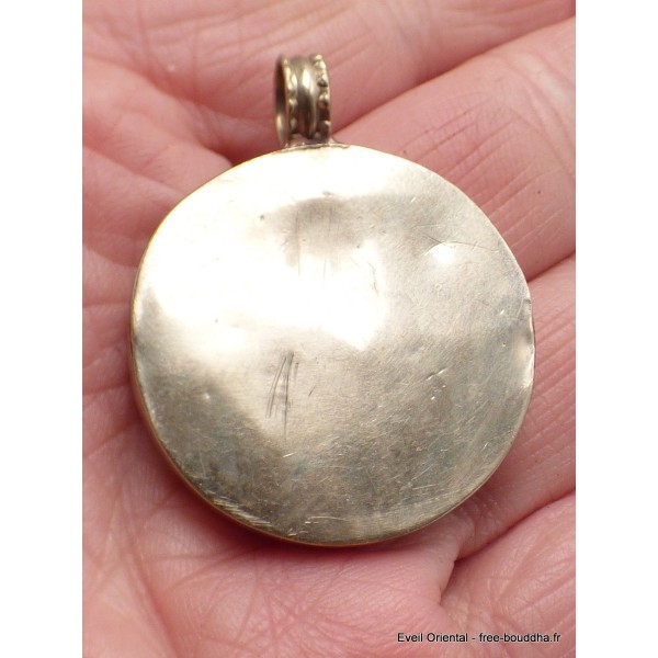 Pendentif tibétain Mantra de Chenrezi-dq Bijoux tibetains bouddhistes ref70