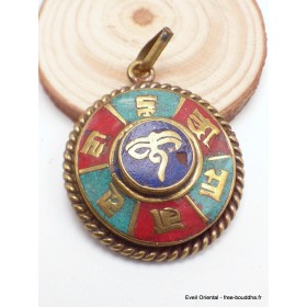 Pendentif tibétain Yeux de Bouddha Bijoux tibetains bouddhistes ref70.2