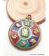 Pendentif tibétain médaillon Om ou kalachakra Bijoux tibetains bouddhistes ref 60.5