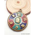 Pendentif tibétain médaillon Om ou kalachakra - Pendentifs tibétains bouddhistes