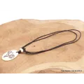 Collier tibétain en os Yeux de Bouddha - Colliers tibétains et népalais