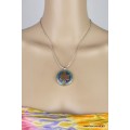 Bijou tibétain pendentif Om laiton couleur turquoise Bijoux tibetains bouddhistes BHP45.3