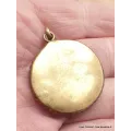 Bijou tibétain pendentif Om laiton couleur turquoise - Pendentifs tibétains bouddhistes